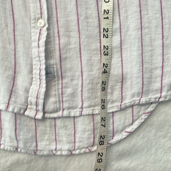 Rails Charlie White and Berry Striped Button-Up Shirt - Picture 9 of 9